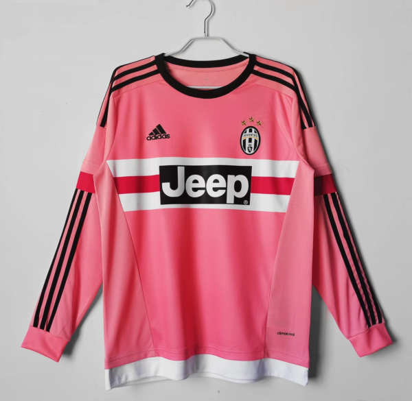 Juventus 2015 Away Retro Long Sleeve  Soccer Jersey
