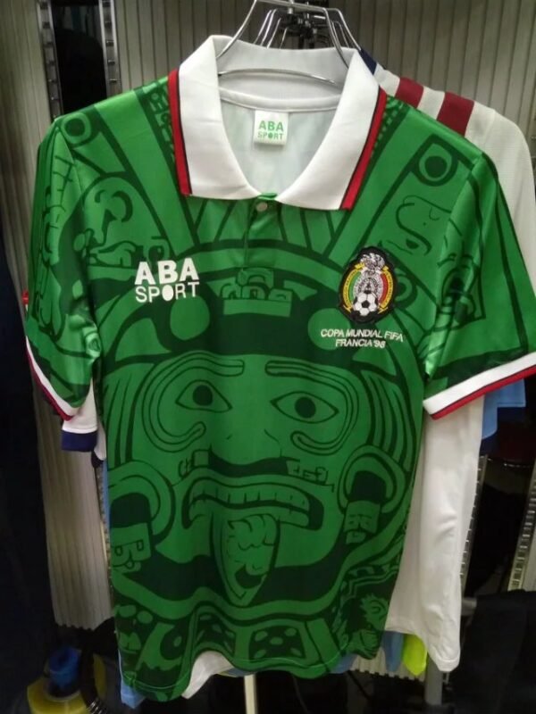 Mexico 1998 Retro Home Soccer Jersey