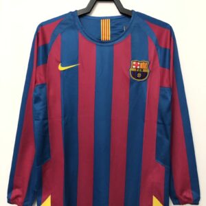 2005-2006 Barcelona Retro Home Long Sleeve Jersey