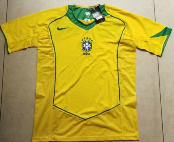 Brazil 2004 Home Retro Soccer Jersey