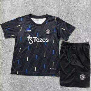 2023-2024 Manchester United Black Kids Jersey