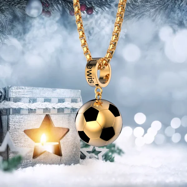 Personalized Fashion Soccer Necklace - Image 7