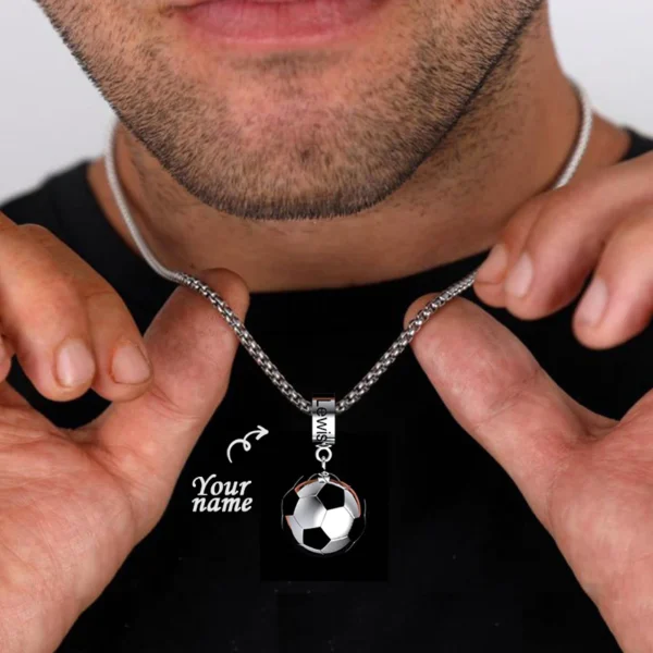 Personalized Fashion Soccer Necklace - Image 4