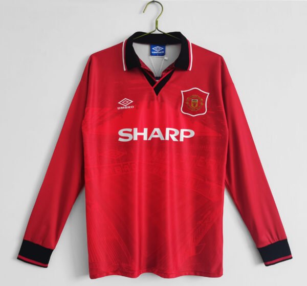 Manchester United 1994-1996 Long Sleeve Retro Stadium Version