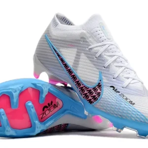 Mercurial Vapor “Blast” Elite Firm Ground Cleats - White/Baltic Blue/Pink Blast/Indigo Haze
