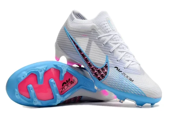 Mercurial Vapor “Blast” Elite Firm Ground Cleats - White/Baltic Blue/Pink Blast/Indigo Haze