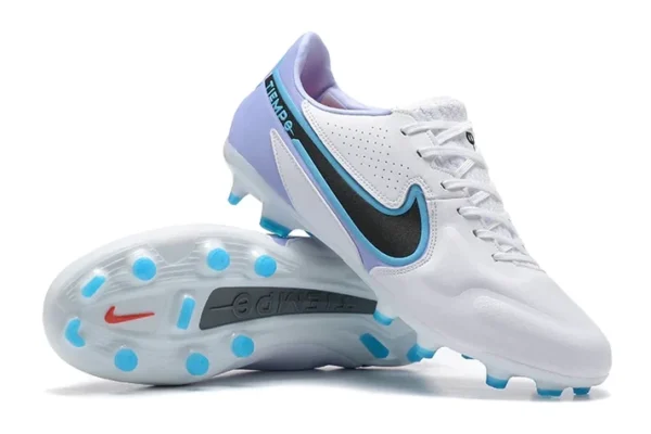 Men’s Tiempo Legend 9 “Blast” Elite Firm Ground Cleats - White/Black/Baltic Blue/Pink Blast