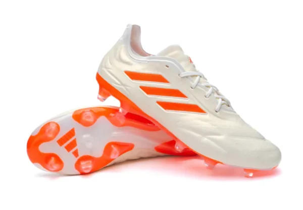 Copa Pure + “Heatspawn” Firm Ground Soccer Cleats - Off White/Solar Orange