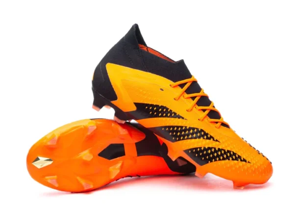 Predator Accuracy + “Heatspawn” Firm Ground Soccer Cleats - Solar Orange/Core Black