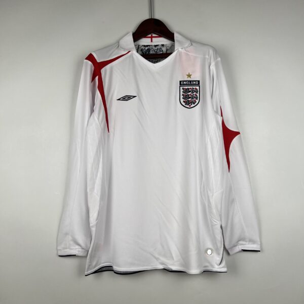 England 2006 Retro Home Long Sleeve Jersey