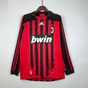 2007-2008 AC Milan Home Retro Long Sleeve Jersey