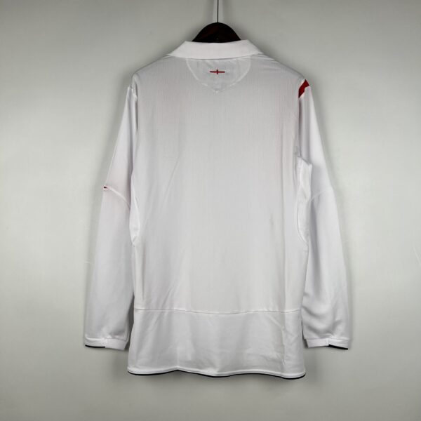 England 2006 Retro Home Long Sleeve Jersey - Image 2