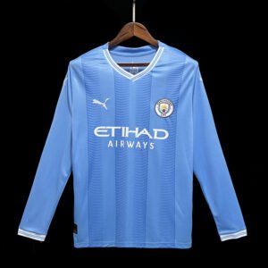2023-2024 MANCHESTER CITY LONG SLEEVE HOME STADIUM VERSION