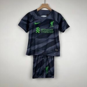 2023-2024 Liverpool Goalkeeper Kids Jersey