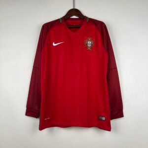 2016 Portugal World Cup Home Long Sleeve Retro Jersey