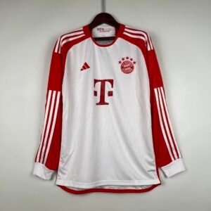 2023-2024 Bayern Munich Home Long Sleeve Stadium Version