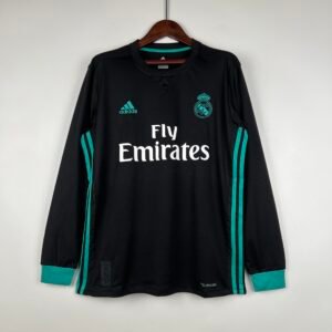 2017-2018 Real Madrid Away Long Sleeve Retro Jersey