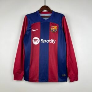 2023-2024 Barcelona Home Long Sleeve Stadium Version
