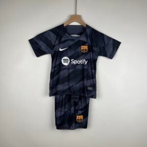 2023-2024 Barcelona Goalkeeper Kids Jersey