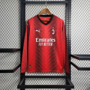 2023-2024 AC Milan Home Long Sleeve Stadium Version