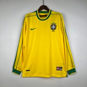 1998 Brazil Home Long Sleeve Retro Jersey