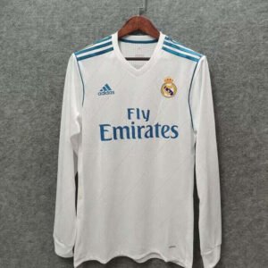 2017-2018 Real Madrid Home Retro Long Sleeve Jersey