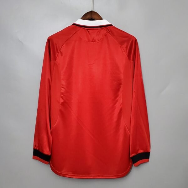 1999-2000 Manchester United Retro Long Sleeve Home Jersey - Image 2