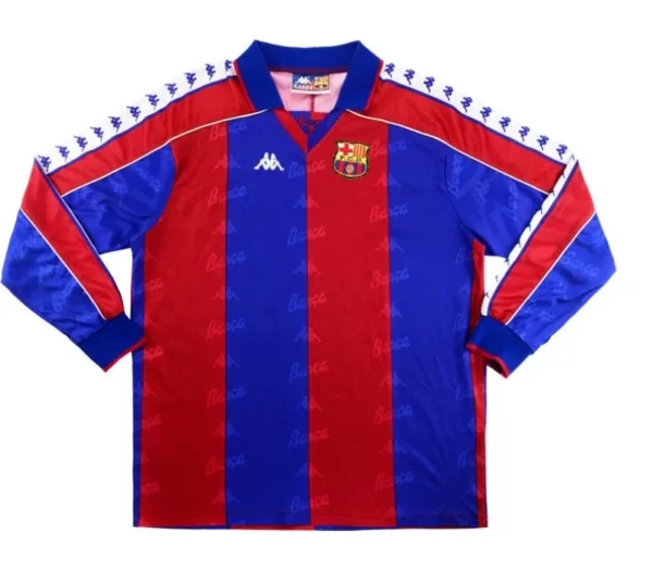 1994-1995 Barcelona Retro Home Long Sleeve Jersey