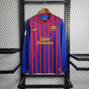 2011-2012 BARCELONA LONG SLEEVE RETRO HOME JERSEY