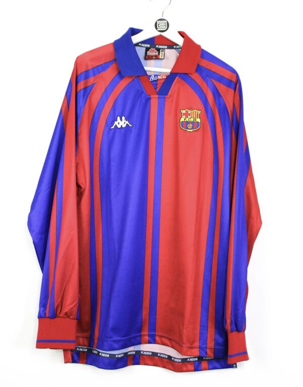1997-1998 Barcelona Retro Home Long Sleeve Jersey