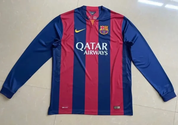 2014-2015 Barcelona Retro Home Long Sleeve Jersey