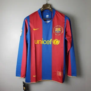 2006-2007 Barcelona Long Sleeve Retro Home Jersey