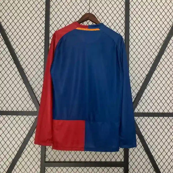 2008-2009 Barcelona Retro Home Long Sleeve Jersey - Image 2