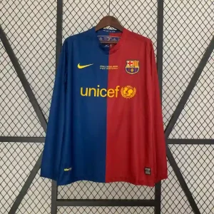 2008-2009 Barcelona Retro Home Long Sleeve Jersey