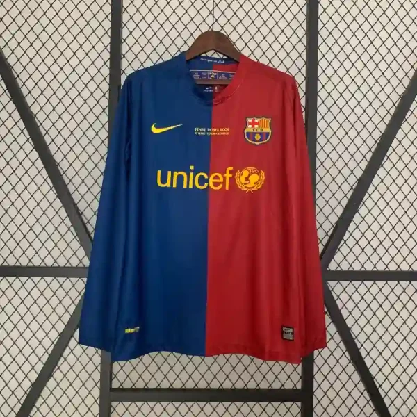 2008-2009 Barcelona Retro Home Long Sleeve Jersey