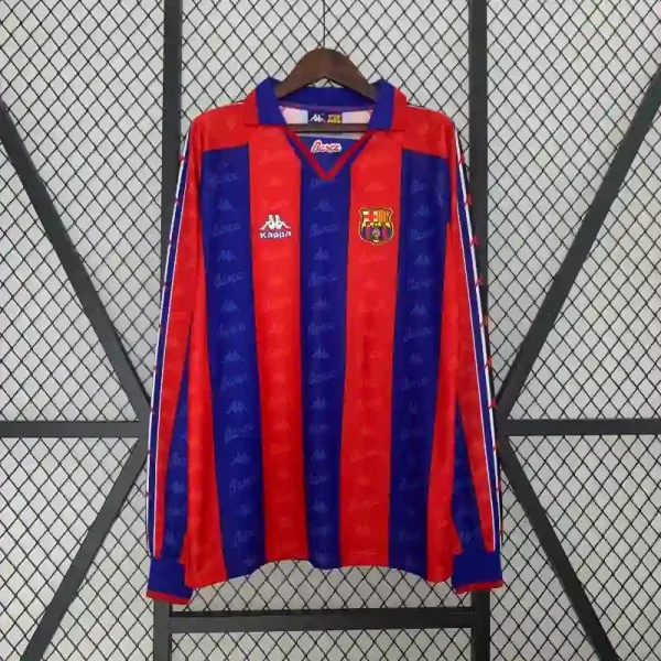 1996-1997 Barcelona Retro Home Long Sleeve Jersey