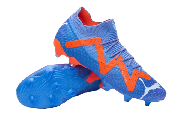 Future Ultimate "Energy” FG Cleats - Ultra Blue/Yellow Alert/Luminous Pink