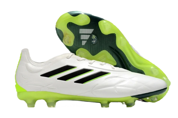 Copa Pure + “CrazyRush” FG Cleats - Footwear White/Black/Lucid Lemon