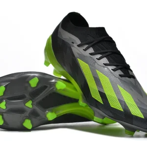 X Crazyfast .1 “Crazycharged” FG Cleats - Core Black/Solar Yellow/Grey