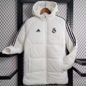 Real Madrid White Puffer Jacket