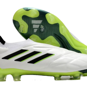 Copa Pure + “CrazyRush” FG Cleats - Footwear White/Black/Lucid Lemon
