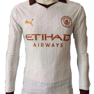 2023-2024 MANCHESTER CITY LONG SLEEVE AWAY PLAYER VERSION