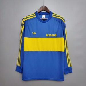 1981 Boca Juniors Long sleeve Home Retro Jersey