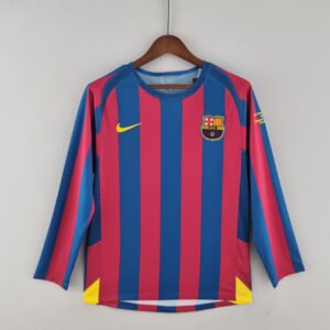 05/06 Barcelona Long Sleeve Home Retro Jersey