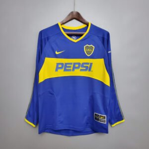 2003-2004 Boca Juniors Long Sleeve Home Retro Jersey