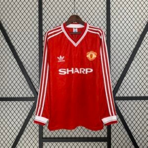 1986-1988 Long Sleeve Manchester United Home Retro Jersey