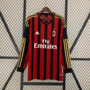 2013-2014 Long Sleeve AC Milan Home Retro Jersey