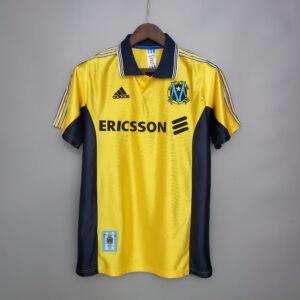1998-1999 Marseille Away Yellow Retro Jersey
