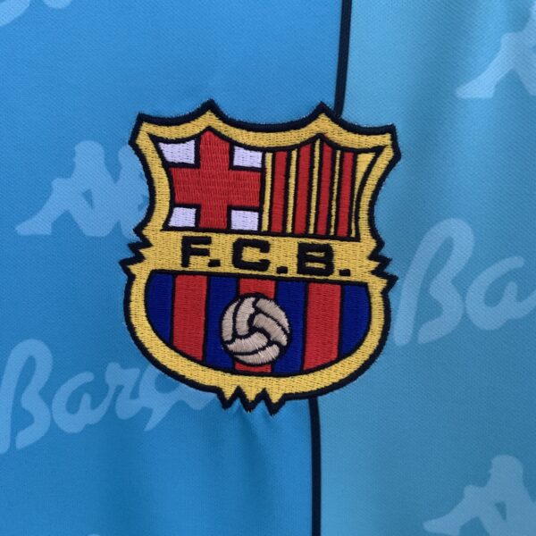 1996-1997 Barcelona Long Sleeve Away Retro Jersey - Image 8