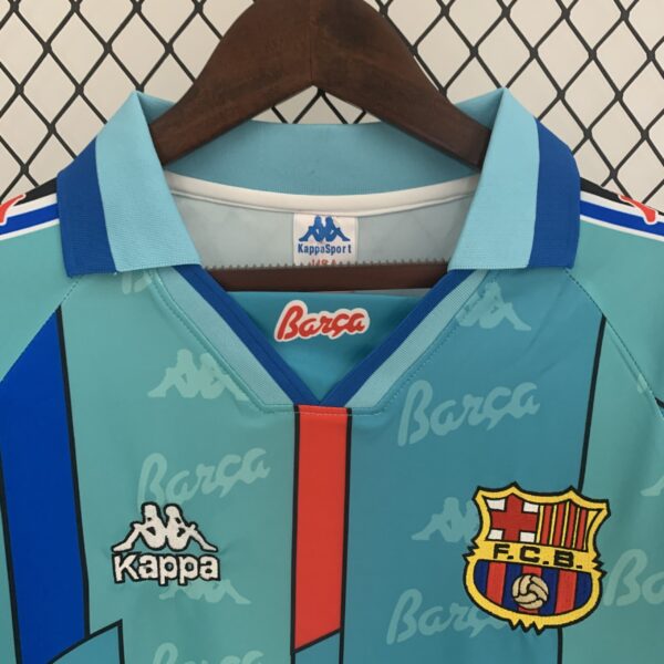 1996-1997 Barcelona Long Sleeve Away Retro Jersey - Image 3